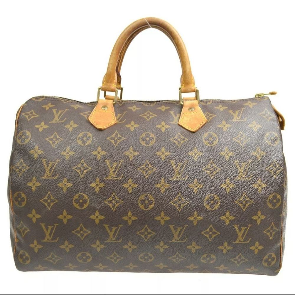 LOUIS VUITTON SPEEDY 35 HAND BAG PURSE MONOGRAM CANVAS M41524 SP1915 63757